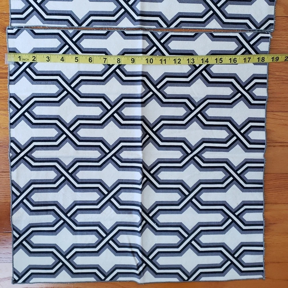 Retro Linen geometric design square gray black on white 8 1/2 inches Napkins.